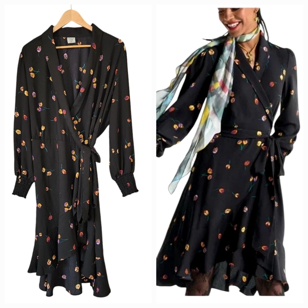 CAbi Divine Dress Floral Wrap Dress #4391